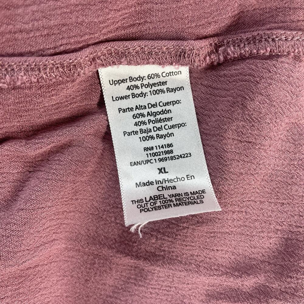 Frye Button Front Midi Tank Dress with Pockets Women's Size XL Mauve Pink Boho - Picture 13 of 15